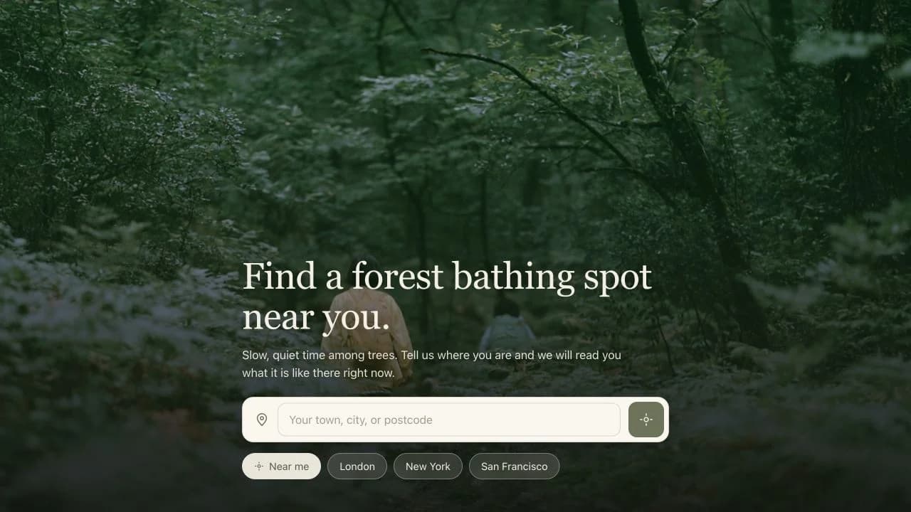 forestbathing.io website